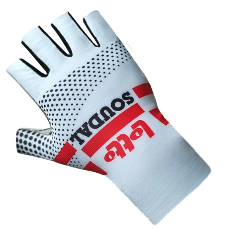 Велосипедные перчатки LOTTO SOUDAL PRO Team одна пара полупальцевые трикотажные для езды