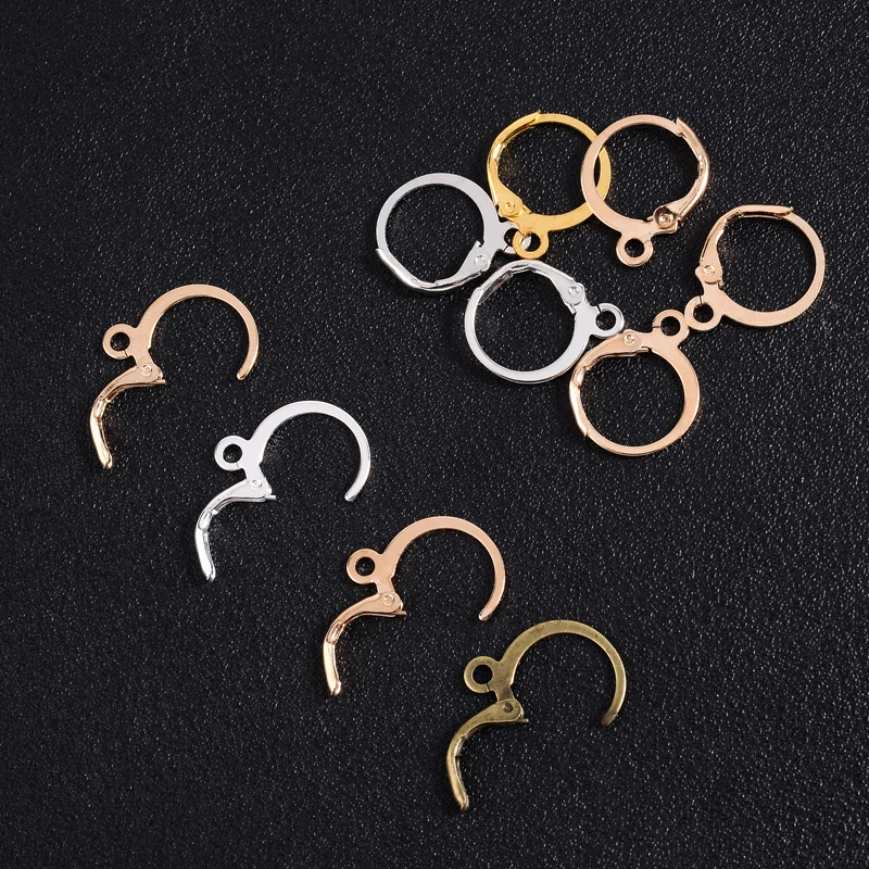 12x14mm Copper DIY French Lever Earring Hooks 60Pcs/Lot Wire Settings Base Earrings Hoops For Jewelry Making Findings Supplies | Украшения