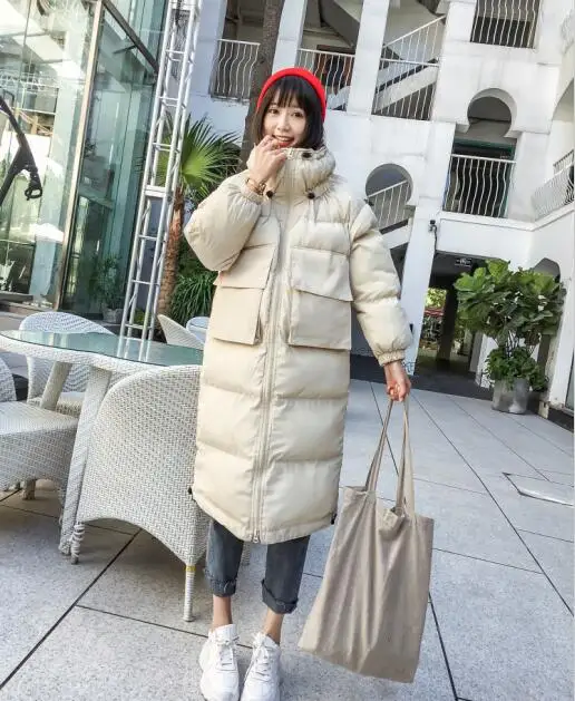 no fur hooded Модная женская коллекция, Новое поступление, однотонная, тонкая, длинная, размер, для женщин, хлопок, тонкий пуховик с капюшоном, зимняя куртка 8810 - Цвет: no fur hooded