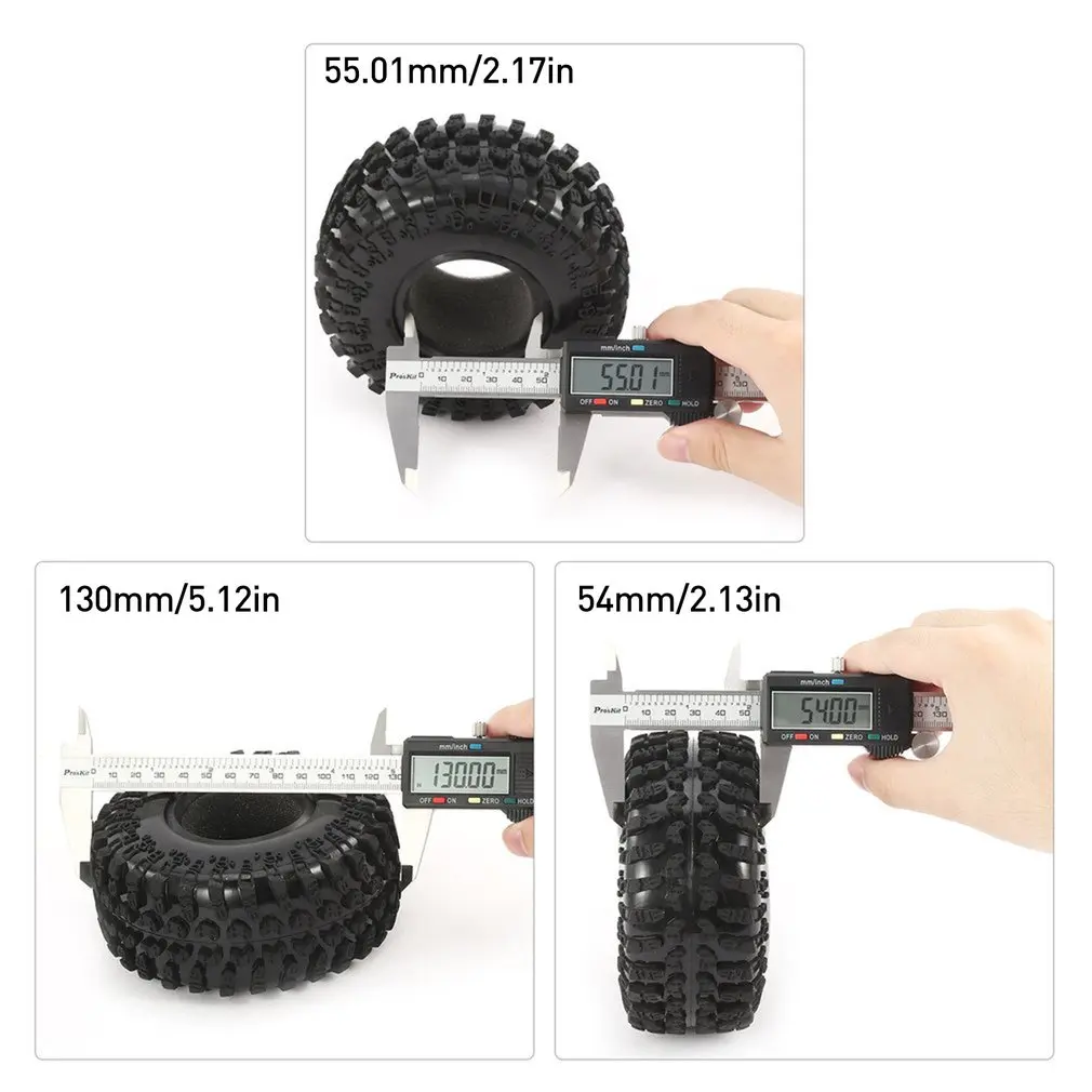 

4pcs AX-3021 2.2 Inch Rubber Tire Tyre Set For 1/10 Axial SCX10 RR10 Wraith 90056 90045 RC Rock Crawler Truck