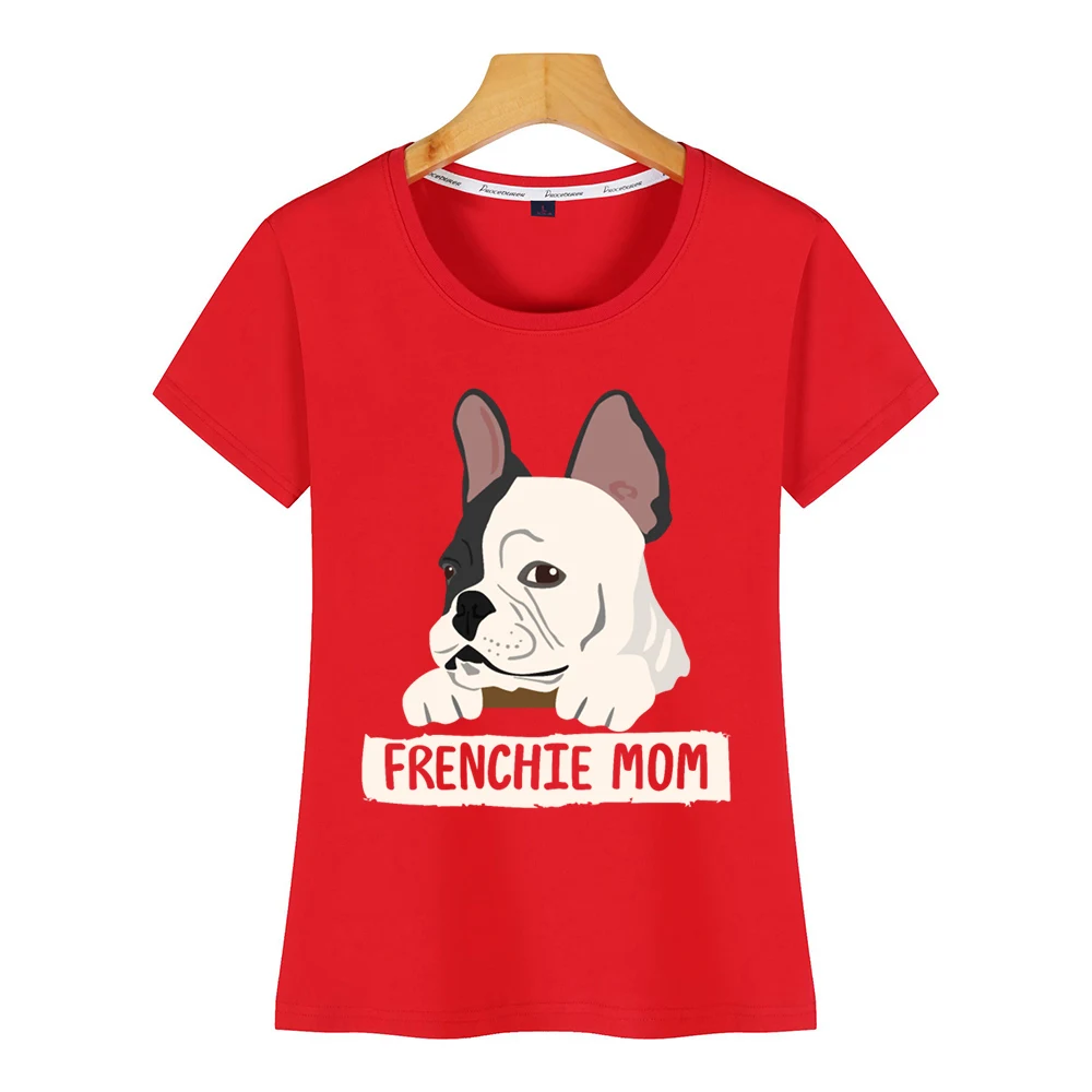 Топы футболки для женщин и frenchie mom girls dog face французский бульдог летняя винтажная