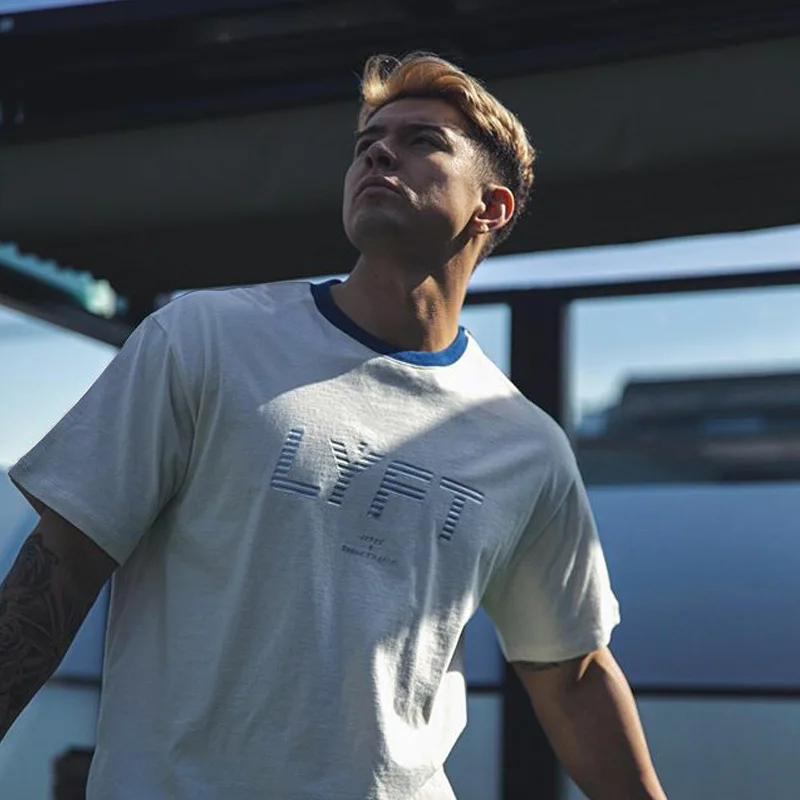 Фирменная мужская Спортивная футболка LYFT с коротким рукавом спортивная одежда