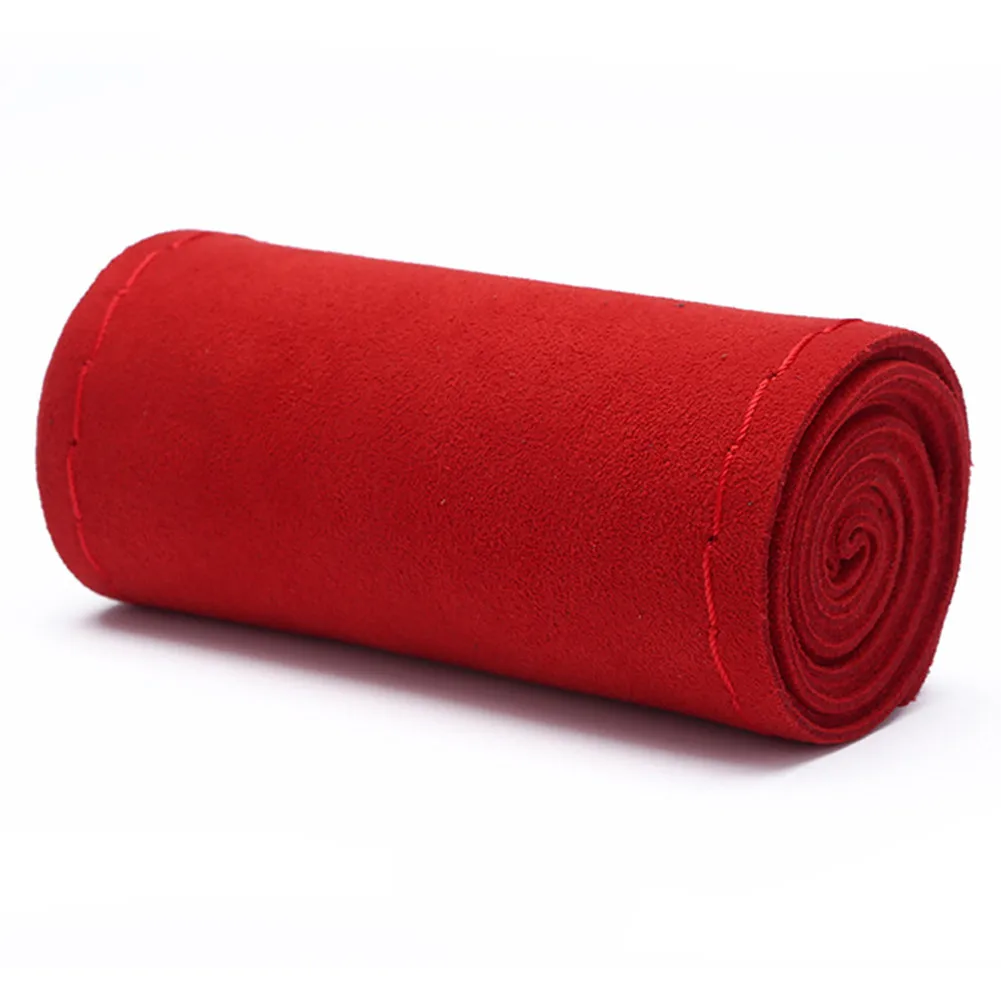 

Red Steering Wheel Cover Scrub W/ Neddle And Thread 38cm Accessories Anti-Slip Comfortable