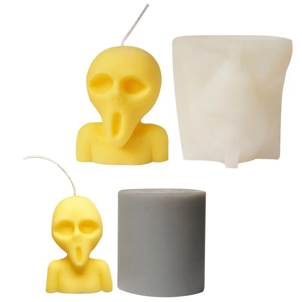 Силиконовая форма в виде черепа свечи для Ароматических Свечей на Хэллоуин Пасху
