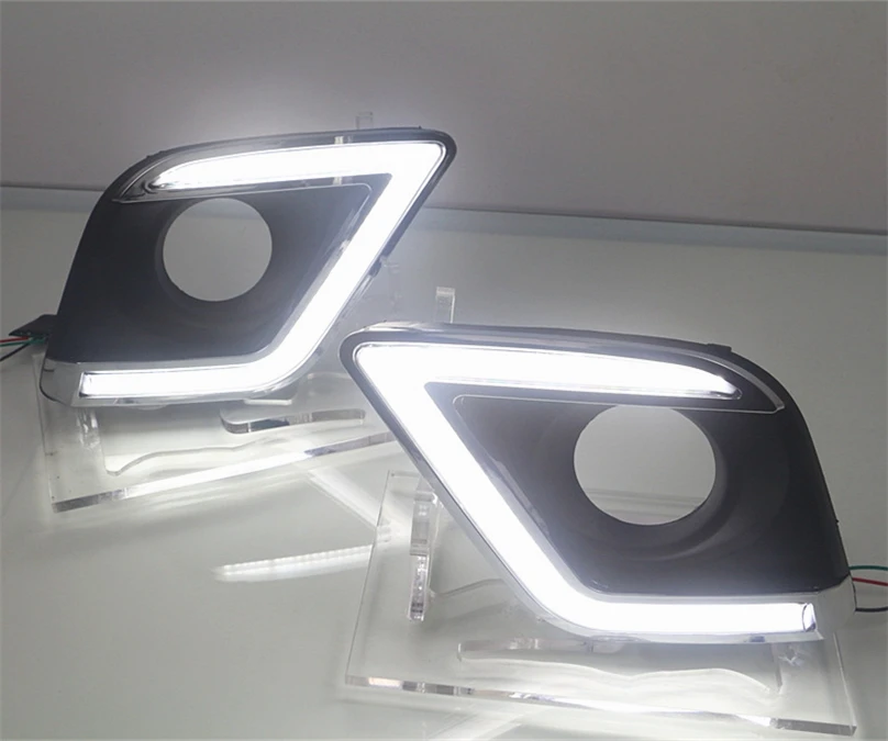 2 светодиодный т. Автомобильные светодиодные дневные ходовые огни для Toyota Hilux Revo