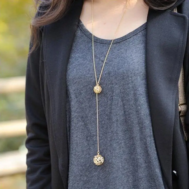 Модное классическое ожерелье с кристаллами вырезами двумя шариками стразы