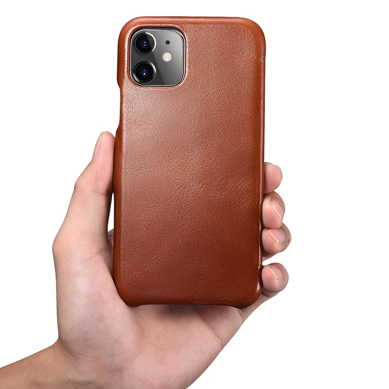 

Suitable for IPhone 11 case with cover, vintage leather case, Apple iPhone 11 Pro Max simple business intelligence bag