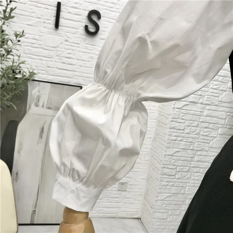 

Office Lady Elegant Suits Women Solid Color Lantern Sleeve Blouse High Waist A-line Skirt O-neck Patchwork Vest Three Piece Sets