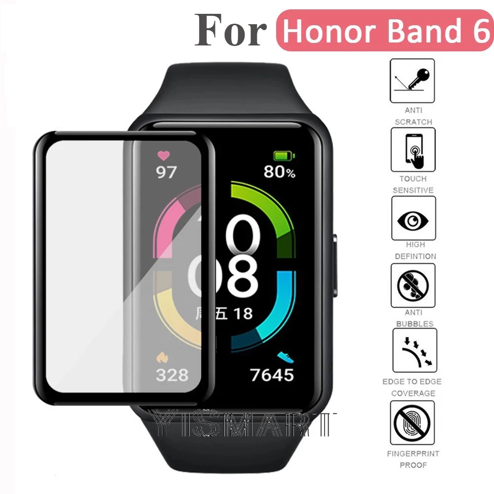 

Пленка для часов Honor Band 6, полноэкранная Защитная пленка для honor band6 HD, прозрачная 3D изогнутая защитная пленка