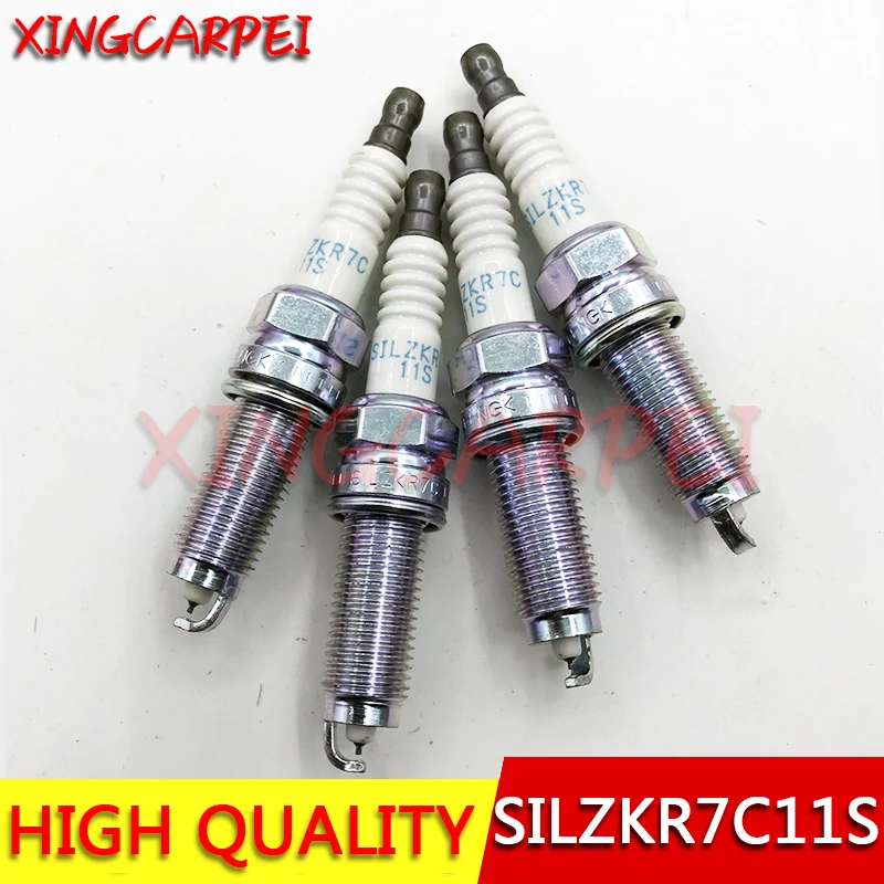 12290 R1A H01 SILZKR7C11S 4 шт. Свеча зажигания для Honda Accord CU1 CW1 CR V RE5 12290R1AH01 автозапчасти|Свечи