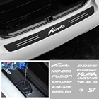 1 шт. наклейка на задний бампер из углеродного волокна для Ford Fusion Shelby Mondeo TAURUS Ecosport Explorer ST Ghia аксессуары