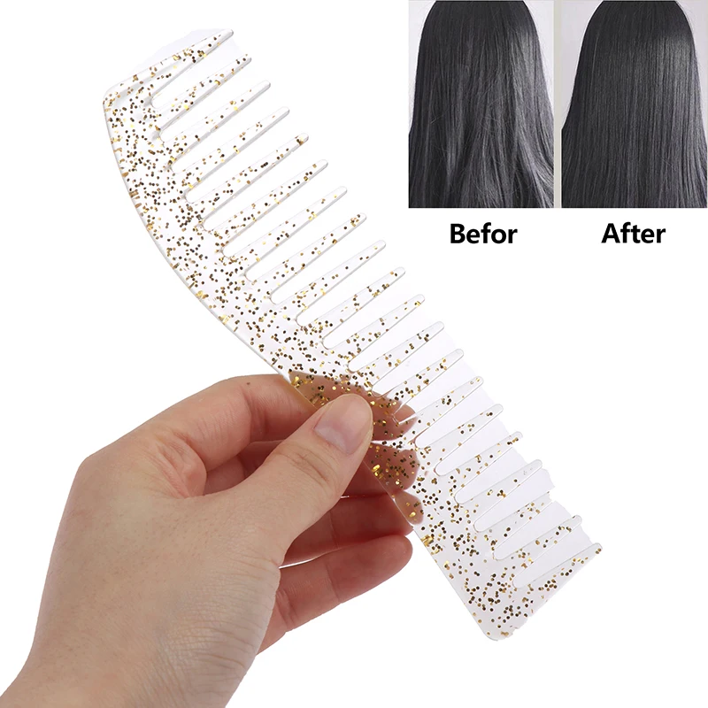 1 шт широкий зуб акулы расческа для вьющихся волос парикмахерские Массажная