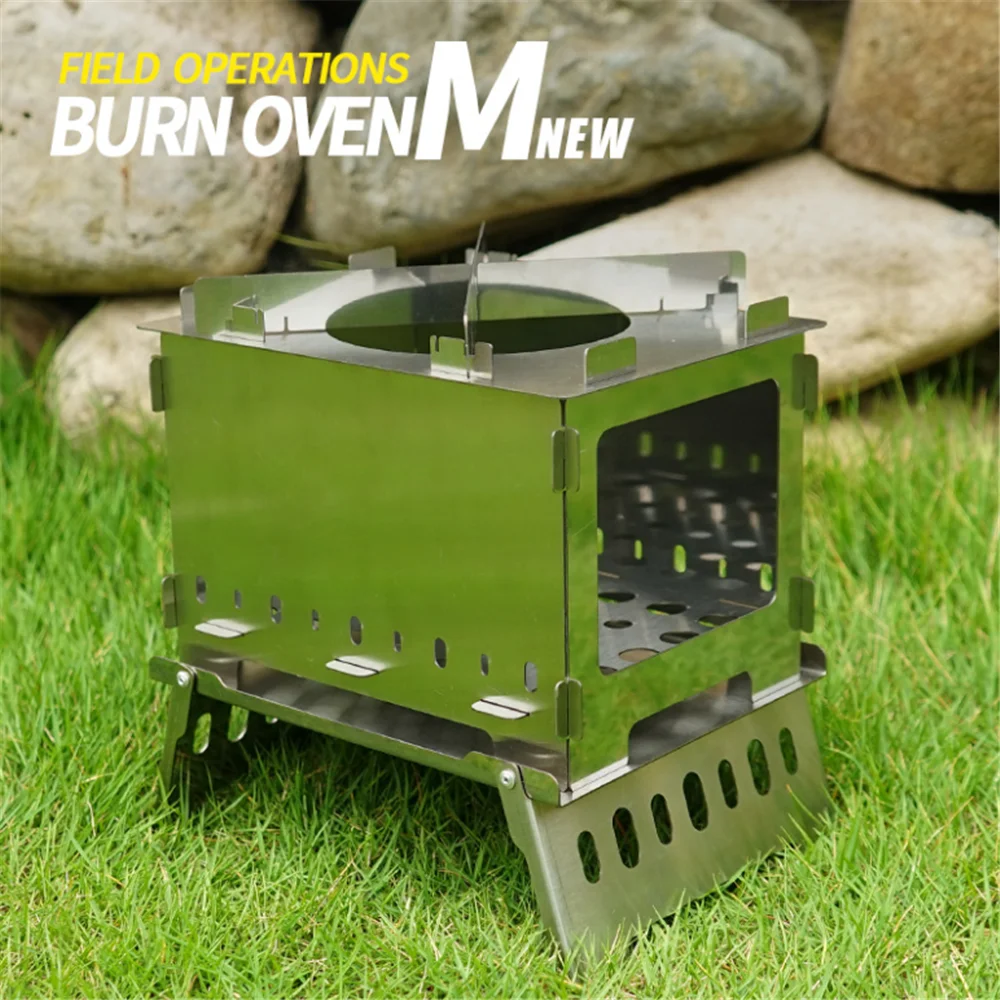

Charcoal Barbeque Grill Portable Camping Furnace Stainless Folding BBQ Stove DIY Mini Barbecue Oven Picnic Outdoor Supplies