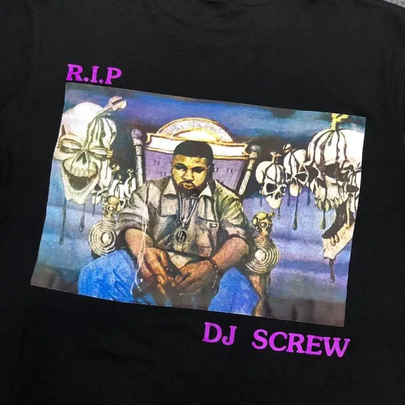 

19ss Astroworld RIP DJ Screw Tee T Shirts Men Women Streetwear Hip Hop Kanye West Top Tees Travis Scott Astroworld T Shirts