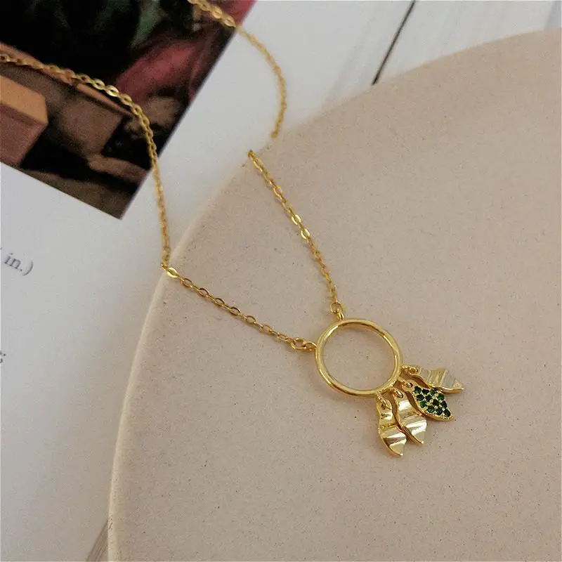 Flyleaf 18k золото Ловец снов кубическое ожерелье с фианитами& Кулоны Настоящее серебро 925 проба ожерелье для женщин цепочка, ювелирное изделие из драгоценных камней - Цвет камня: 925 sterling silver