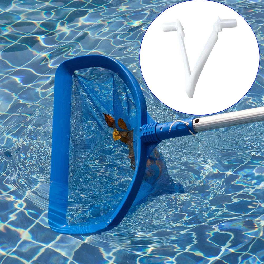 

Pool V Clip Leaf Rake Clip Swimming Pool Accessories Spa Brush Skimmer Net Cilp Pole Attachments Piscinas Cleaning White 10PCS
