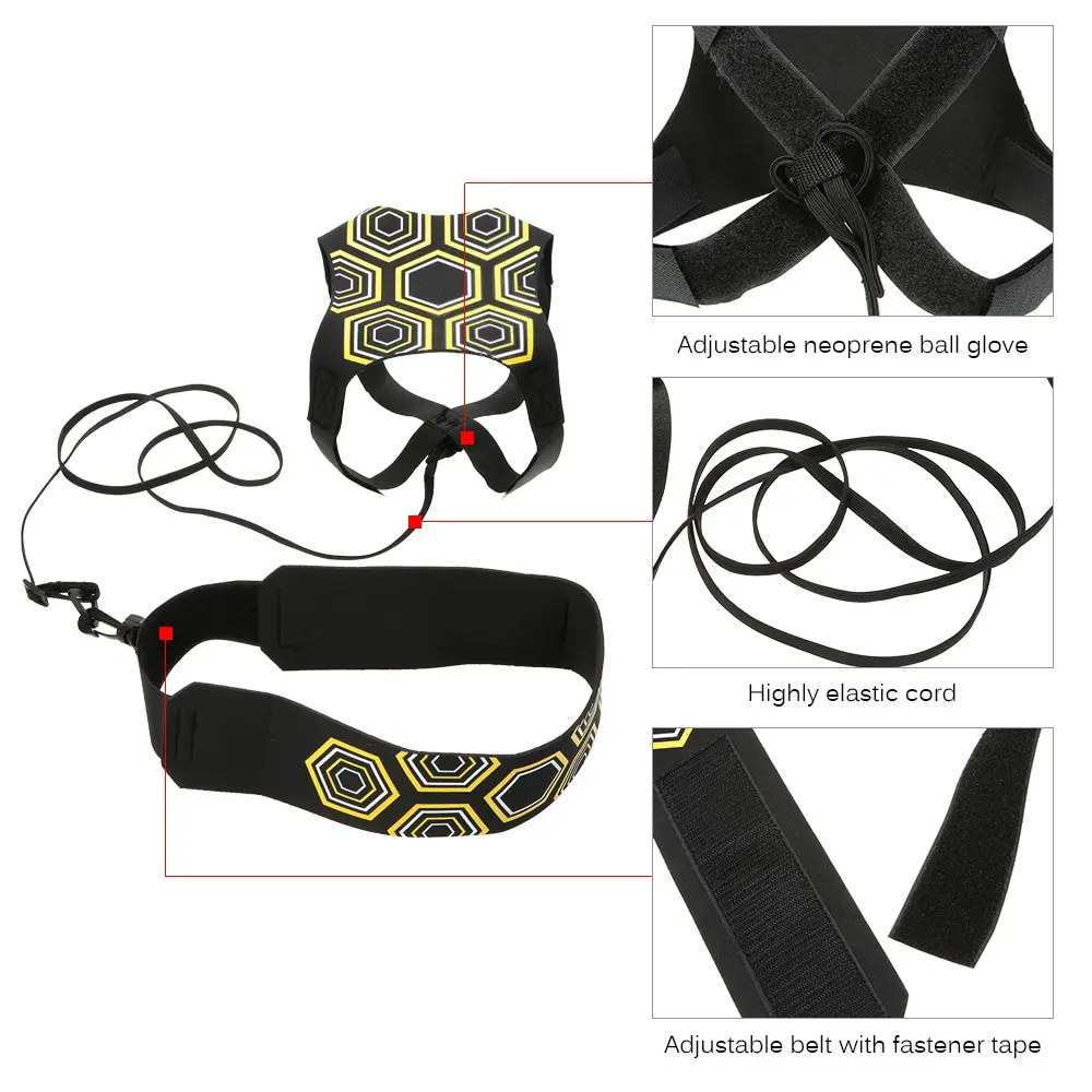 Lixada Adjustable Soccer Trainer Belt Ball Juggle Bags Football Training Equipment Kick Practice Assistance 94cm | Спорт и