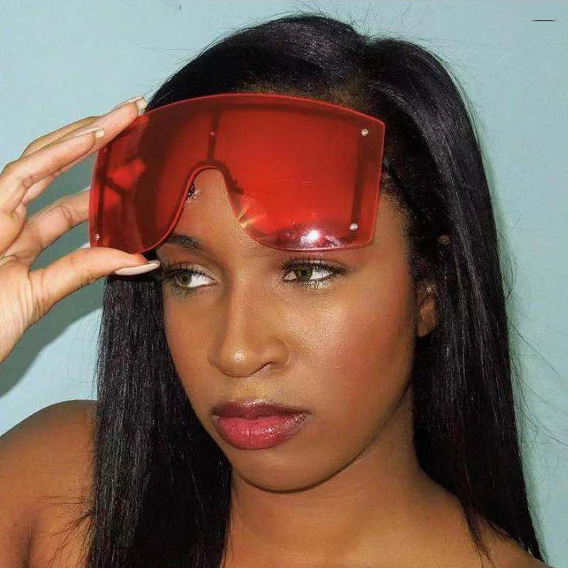 Большие очки градиентные солнцезащитные для женщин модные квадратные без оправы