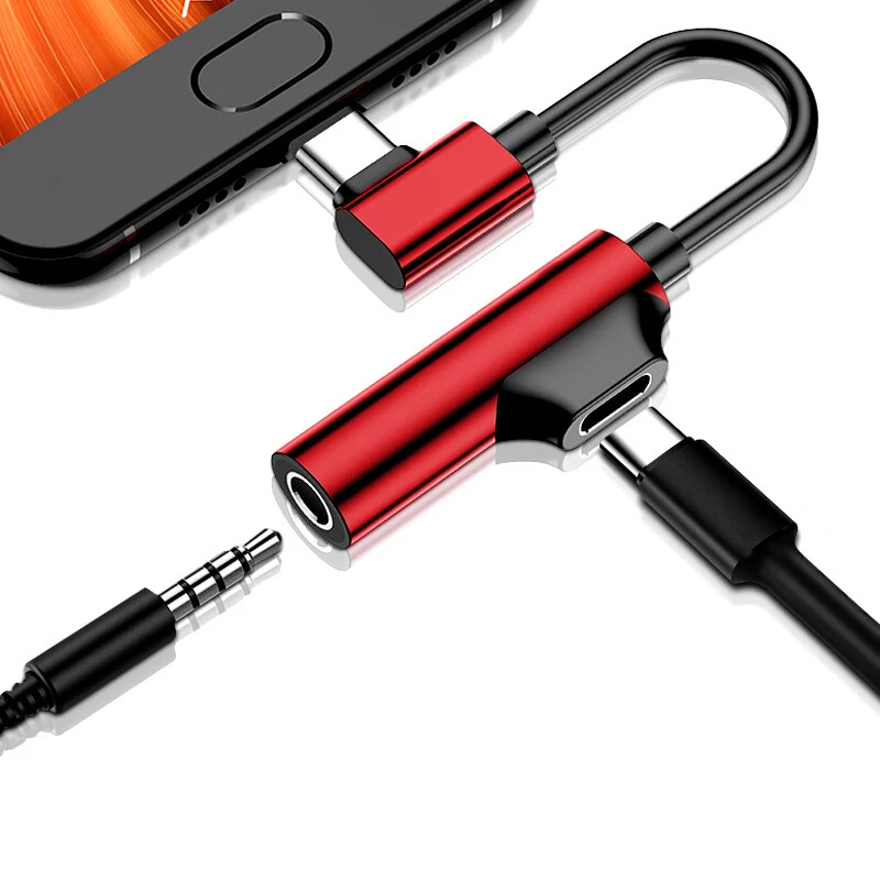 2 в 1 usb type C до 3 5 мм AUX адаптер для Xiaomi Mi 9 8 разъем наушников аудио зарядное