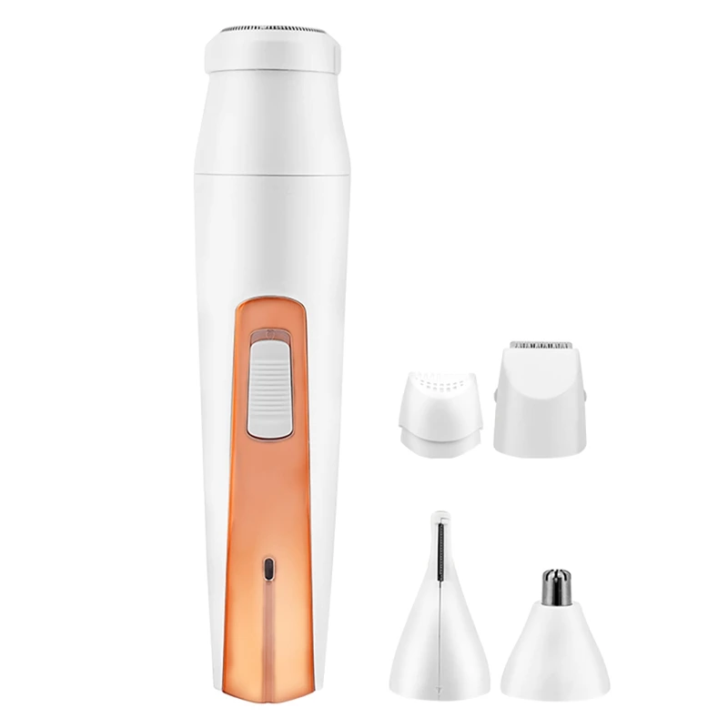 

4 in1 Women Electric Epilator Bikini Eyebrow Nose Lady Trimmer Facial Hair Removal Body Painless Female Shaver Depilator