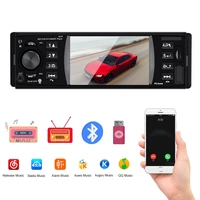 leepee tf usb charging bluetooth compatible 4 2 audio video mp5 player car radio iso remote multicolor lighting 1 din 4 1 inch