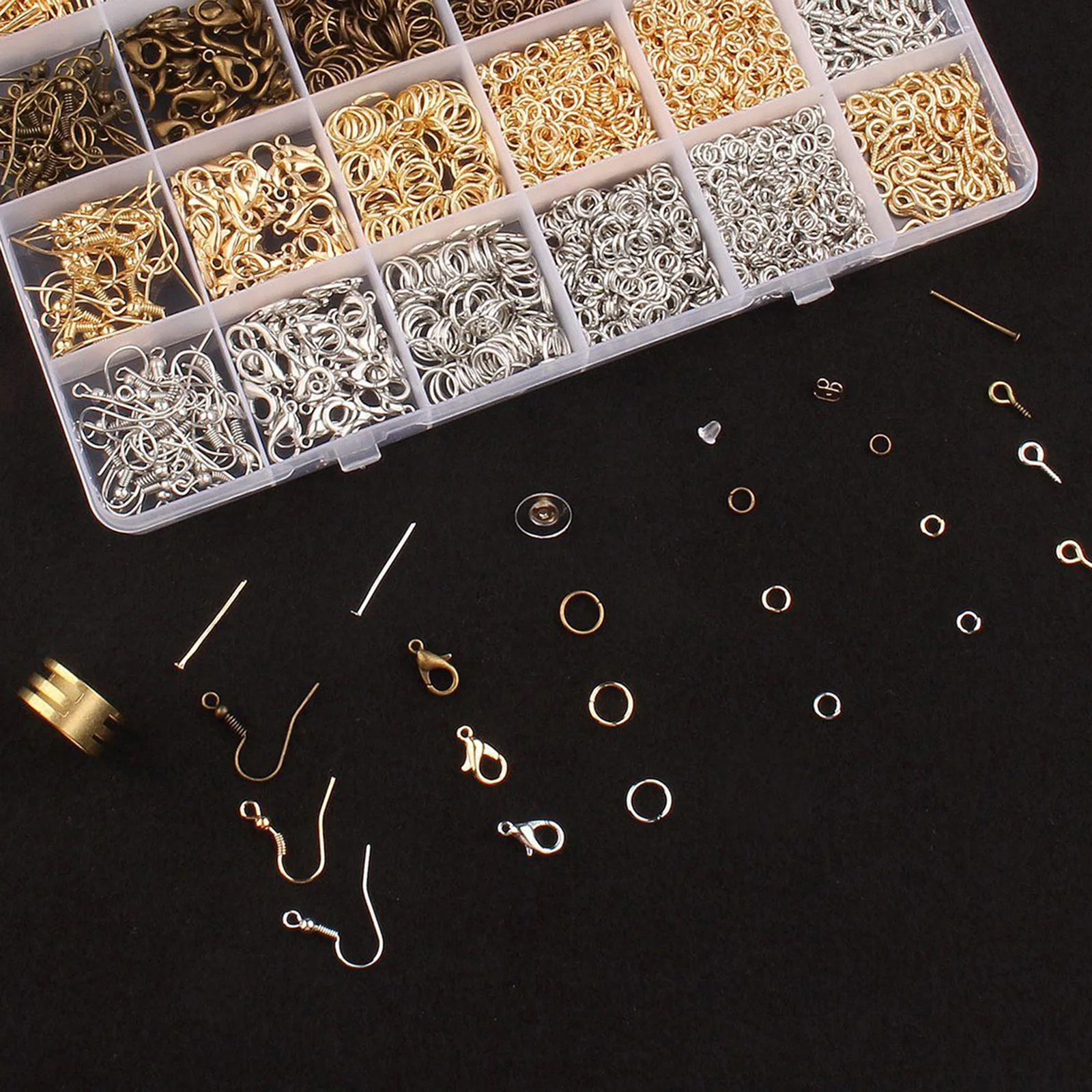 

All in One Earring Hooks 995 Pieces Earring Making Supplies Kit DIY Handmade Accessories,Portable for for Beginners Women Girls