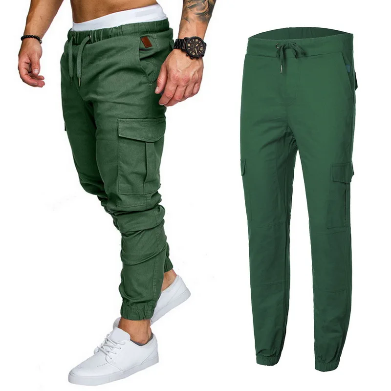 

2020 Plus Size 4XL 3XL Men Casual Pants Sportswear Joggers Trousers Black Fitness Gym Clothing With Pockets Leisure Sweatpants