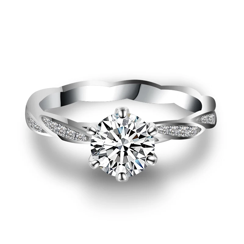 

CHEESTAR high quality 6.5mm DEF moissanite 18K Gold Plated 925 Sterling Silver moissanite ring anniversary moissanite ring
