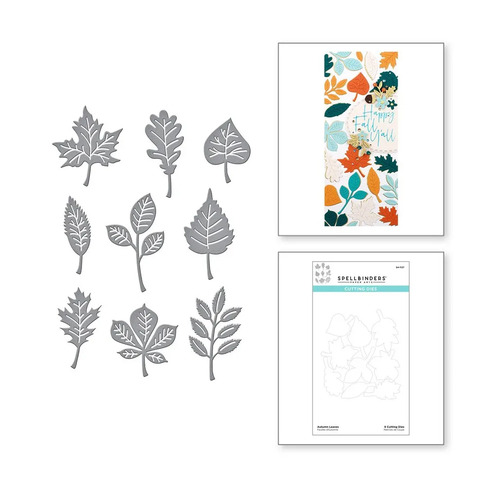 

Autumn Leaves Etched Diesarrival New Metal Cutting Diary Decoration Stencil Embossing Template Diy Greeting Card Handmade 2021