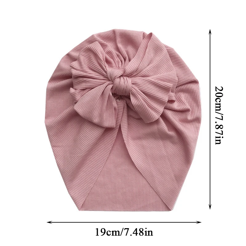 

1pcs Solid Cotton Big Bow Hat Baby Kids Headbands Soft Comfortable Cat Turban Children Hair Accessories