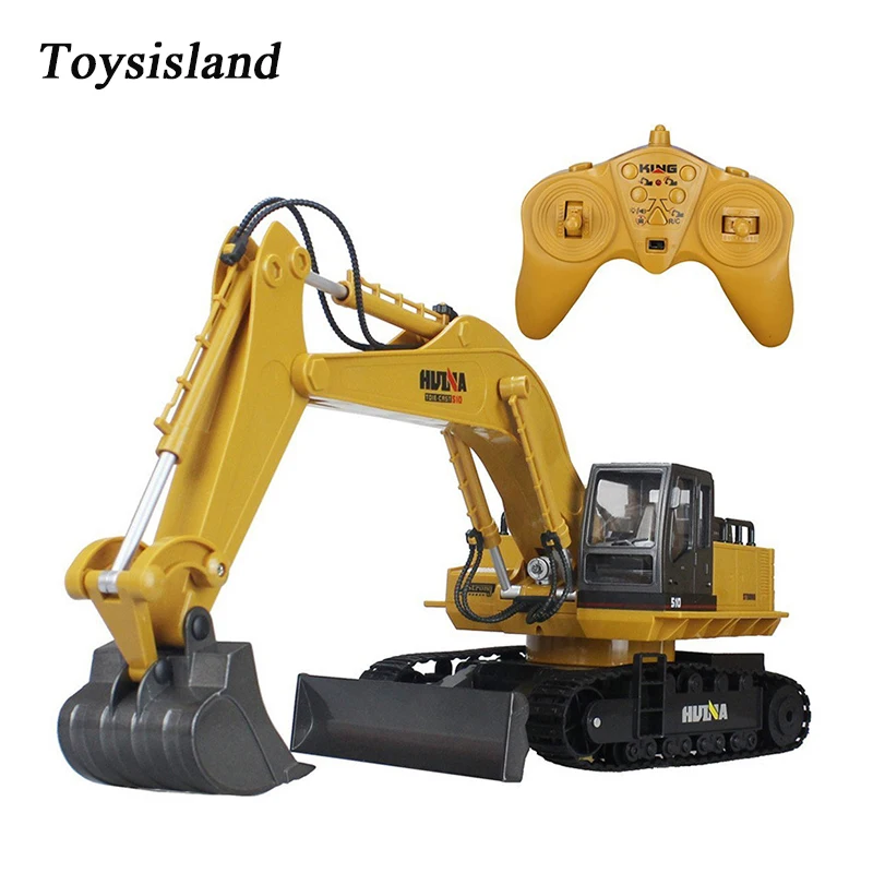 HUINA 1510 RC экскаватор гусеничный 1/16 Электрический экскаватор с дистанционным управлением моделирование инженерное транспортное средство Игрушки для мальчиков