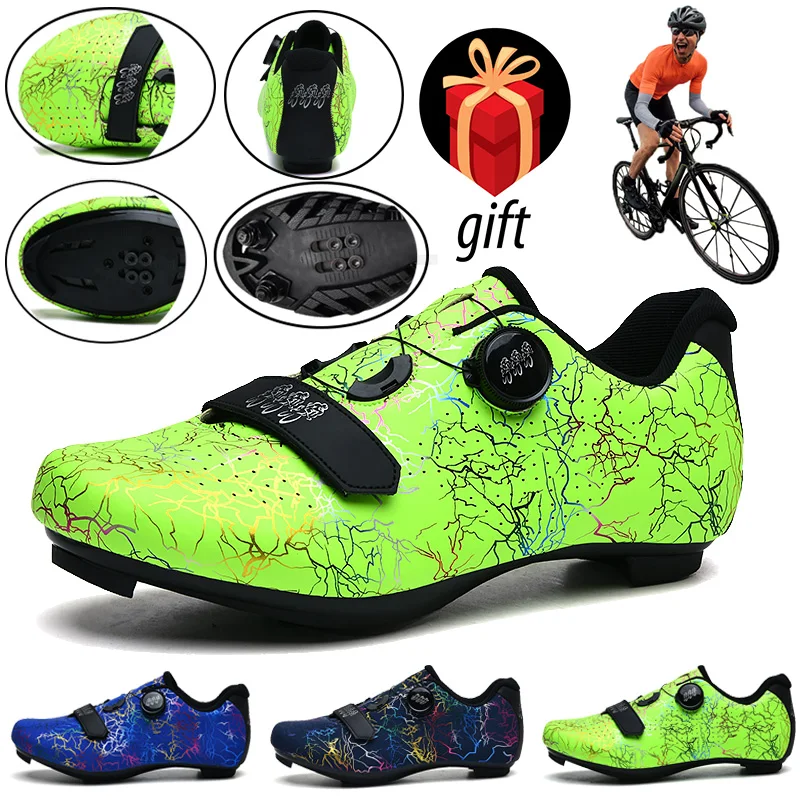 

Nieuwe Mannen Outdoor Sport Fietsen Schoenen Zelfsluitende Racefiets Schoenen Non-Slip Schoenen Ademend Mtb Fietsen schoenen Spd