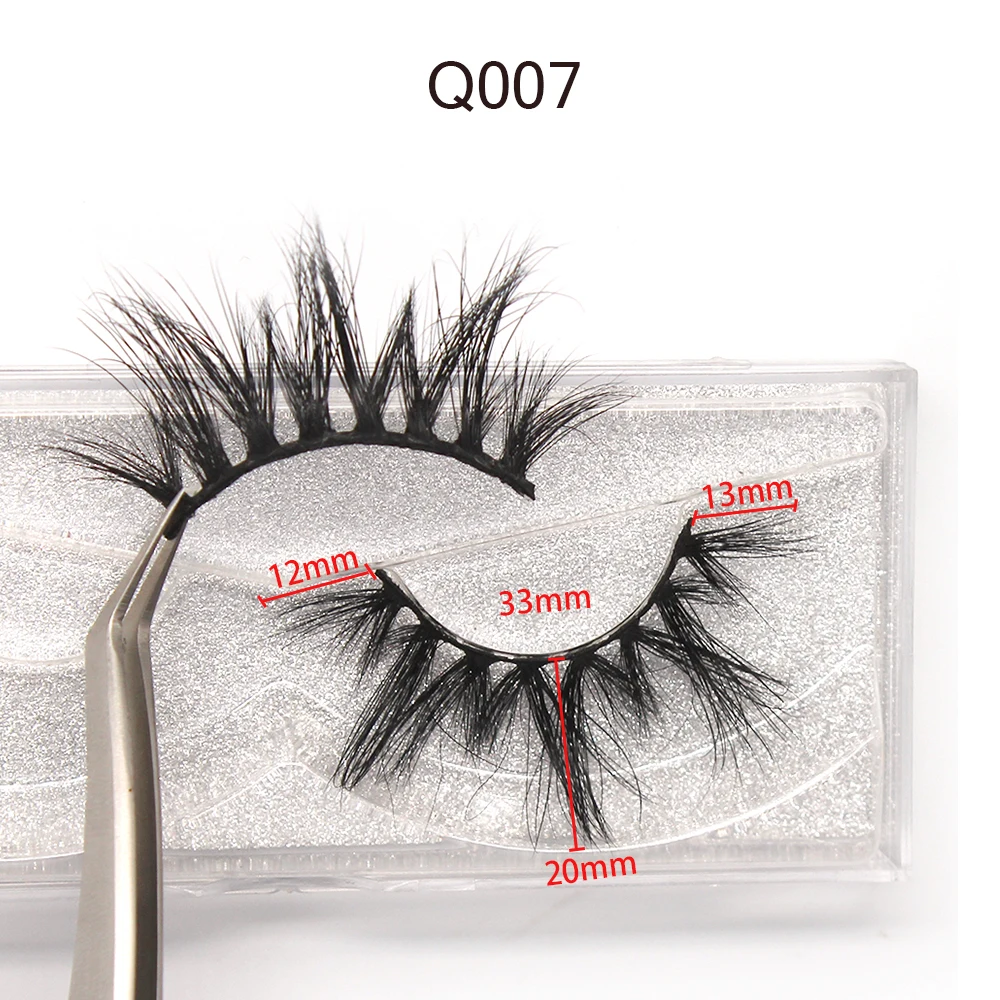 

22 mm 3D Mink Eyelashes Wholesale 100% Handmade Fluffy Natural Long False Lashes Extension Bulk Mink Hair Full Strip custom logo