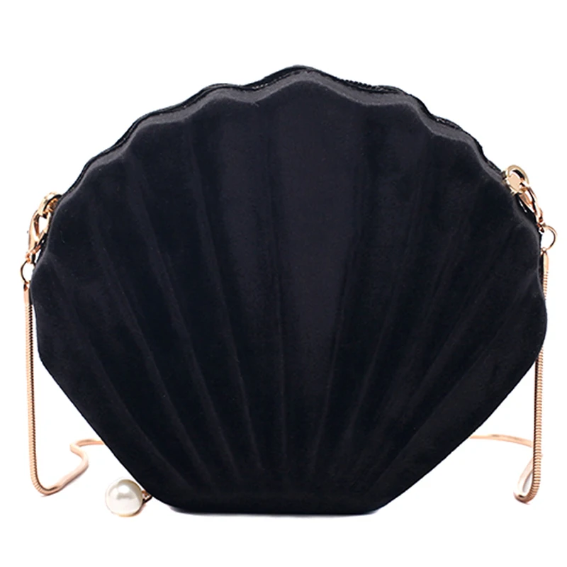 

Sweet Lady Shell Crossbody bag 2021Fashion New High quality Velvet Women's Designer Handbag Chain Shoulder Messenger Bag