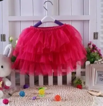 Rose red Новинка года, летняя популярная одежда для маленьких девочек детская юбка-пачка Детские пышные праздничные Юбки принцессы для девочек возрастом от 2 до 8 лет - Цвет: Rose red