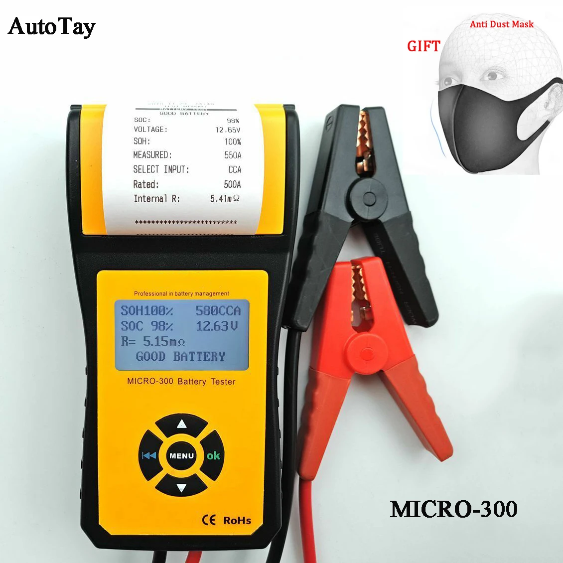 LMICRO-300 Цифровой Автомобильный анализатор с тестером проводимости принтера 2000CCA