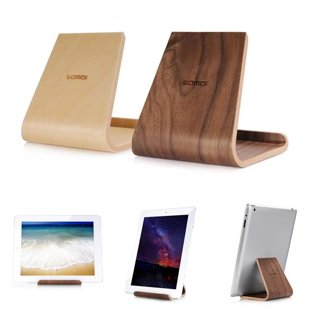 

Samdi Wood Anti-Slip Universal Phone Tablet Stand Holder for iPhone iPad Samsung Multifunction