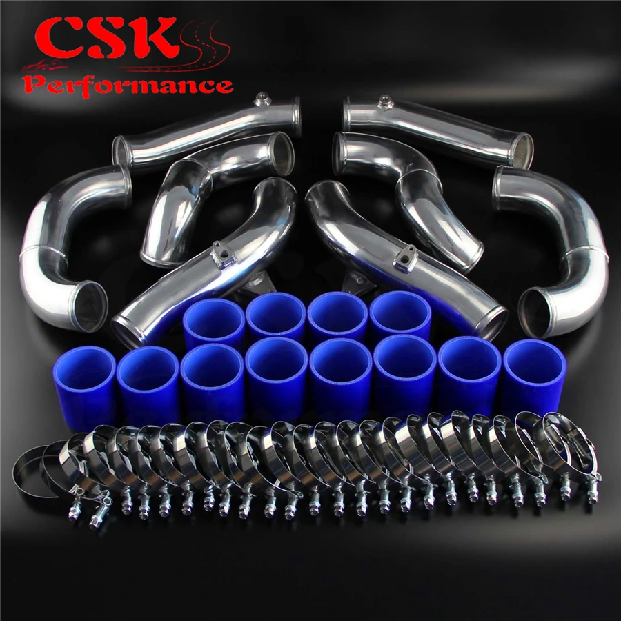 Гоночный турбо интеркулер Трубопроводный комплект Подходит для Nissan GT R R35 VR38DET VR38