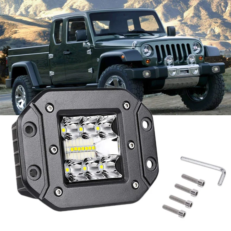 

1/2pcs 5" LED Work Lights Bar Spotlight Off-road Driving Flood Fog Lamp for Truck Boat ATV SUV Headlight Автомобильные лампы