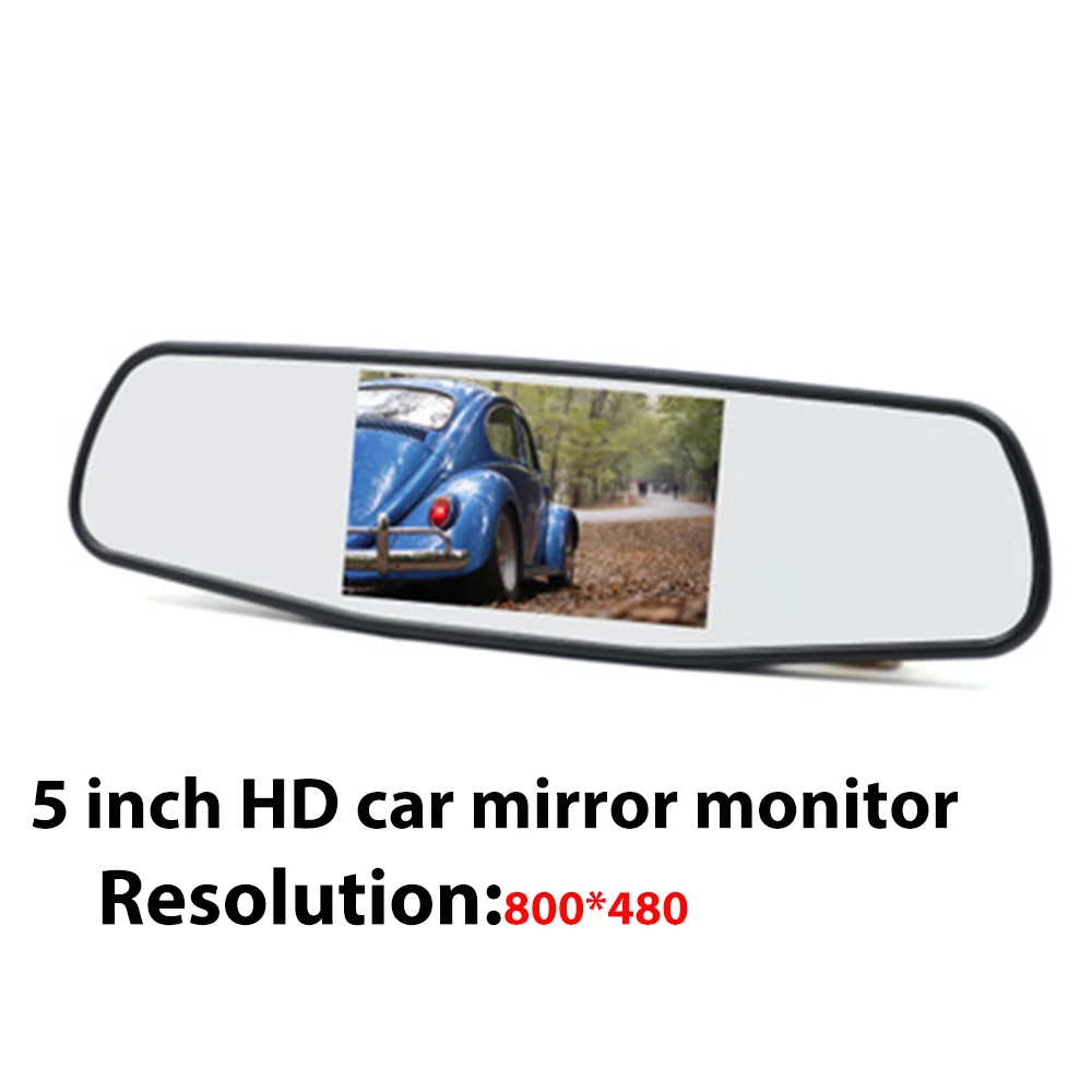 Автомобильный монитор зеркала заднего вида HD видео для автопарковки TFT ЖК-экран
