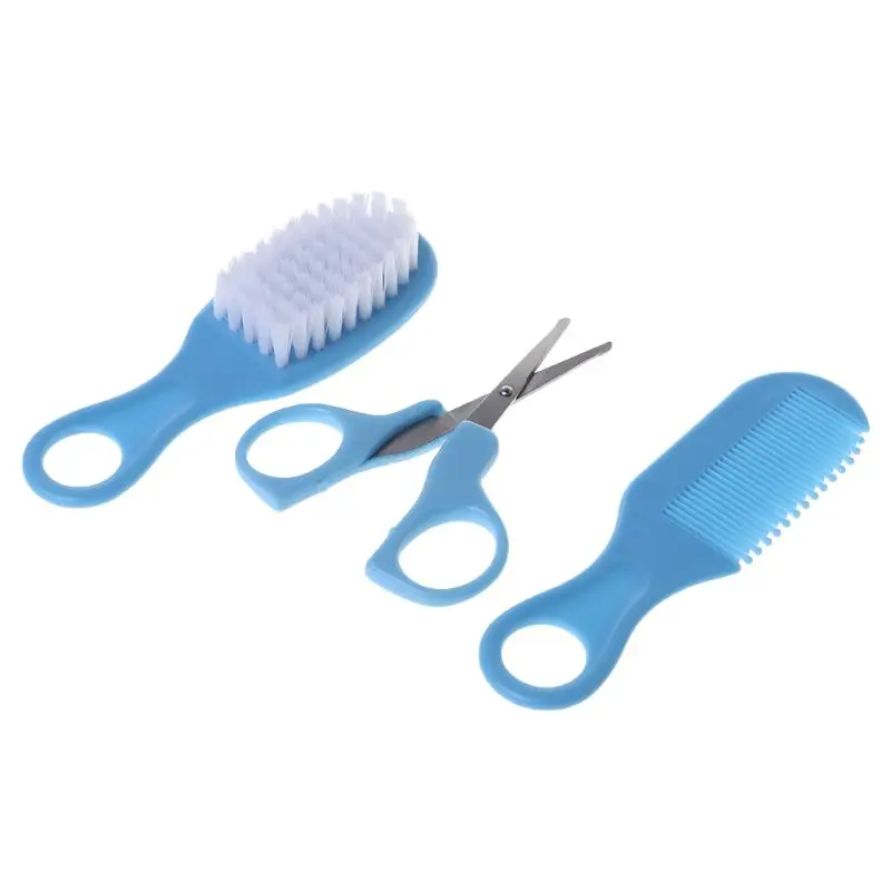 

1 Set Baby Grooming Brush Comb Scissors Nail Cutter Newborn Nursing Care Kids Children Supplies Portable Soft Bristle C5AA