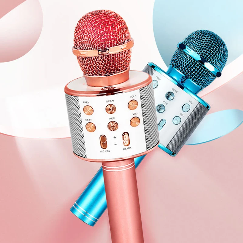 Беспроводной микрофон для телефона караоке портативный записи вокала и пения