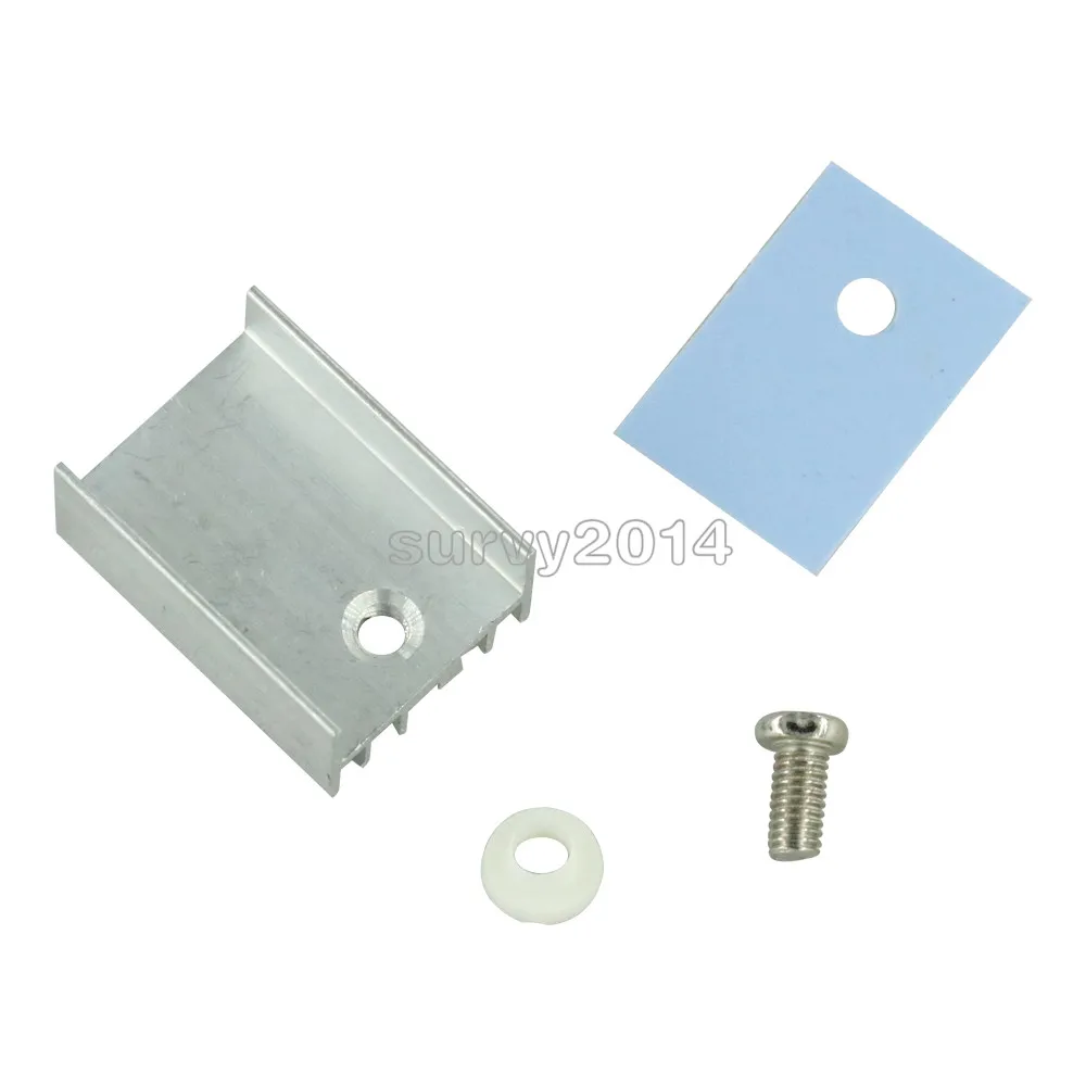 10 шт. TO-220 Серебряный радиатор для регулятора напряжения MOSFET | Электроника