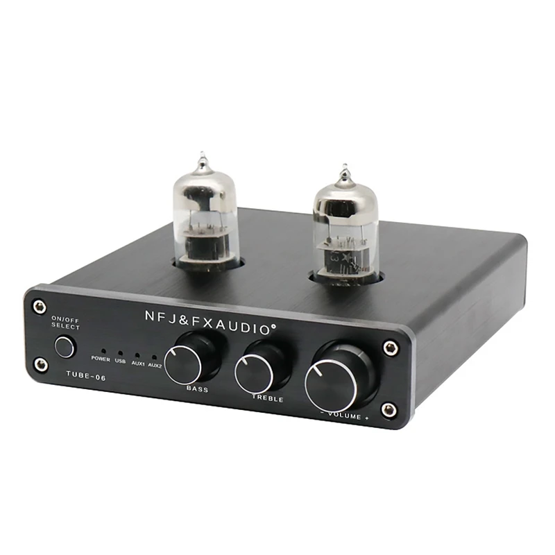 FX-AUDIO- TUBE-06 Mini HiFi Vacuum Tube Preamp 6N3 Audio Preamplifier with Bass Treble Tone Control | Электроника