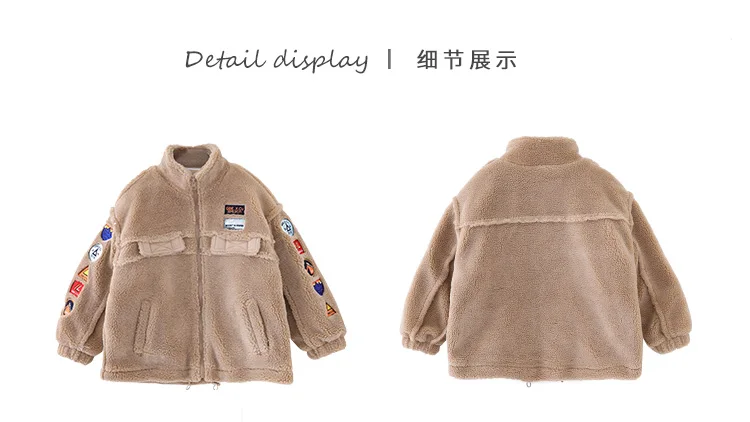Girls Yangqi lambskin coat autumn and winter new children's girls plus velvet thickening fur coat