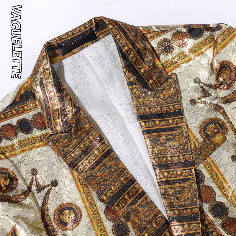 Vaguelette Medusa Pattern Angle Luxury Brand Dress Jacket Men Blazer Slim Fit Stage Clothing For Wedding Party Blazers | Мужская одежда