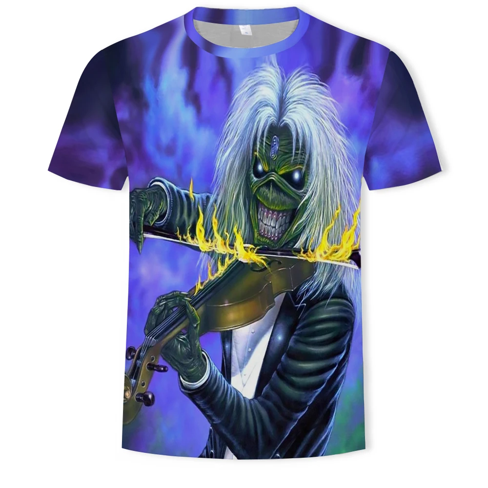 

2021 summer fashion new white hair Shiwang 3D printing men's T-shirt casual all-match short-sleeved top