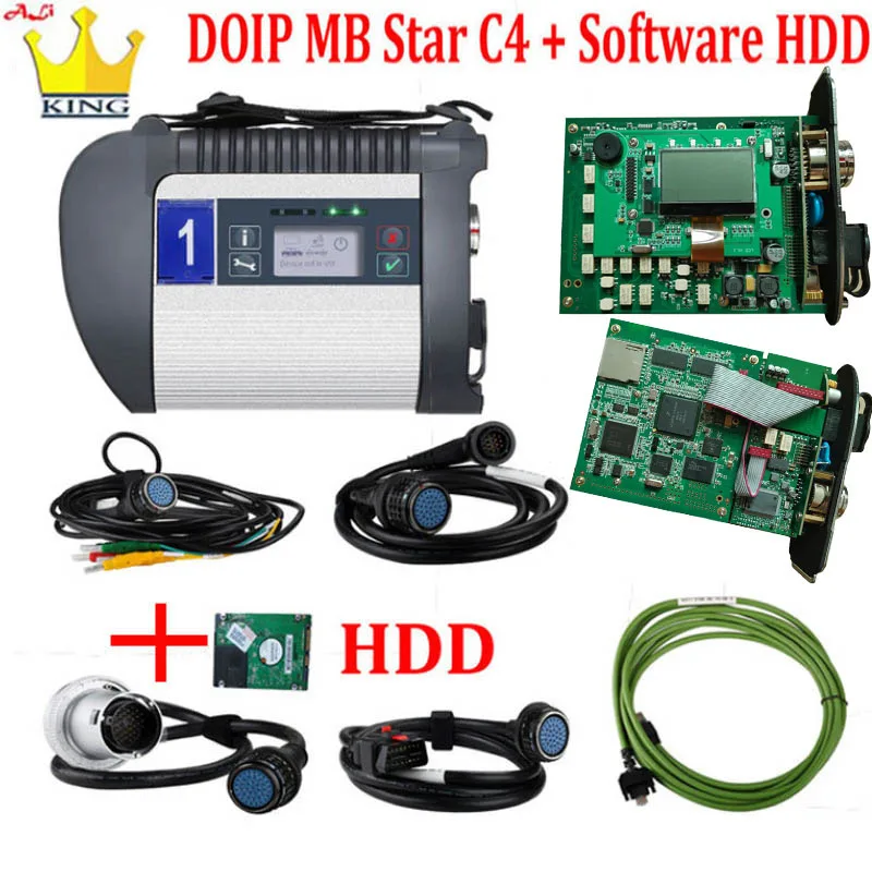 Диагностический инструмент MB star c4 plus DOIP HDD SSD C4 Wi Fi для автомобилей и