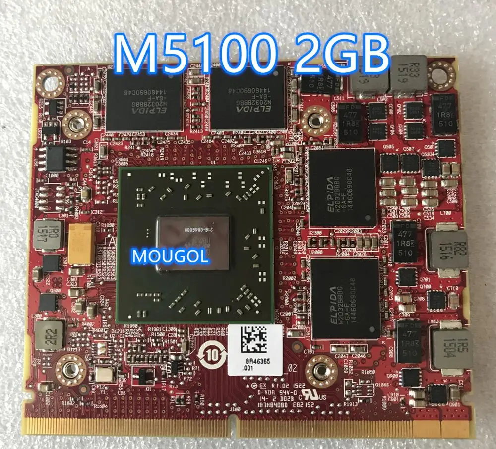 Видеокарта Firepro M5100 2 Гб Vga 216-0846000 VENUS MXM DDR5 для Dell Precision M4800 M4700 M4600