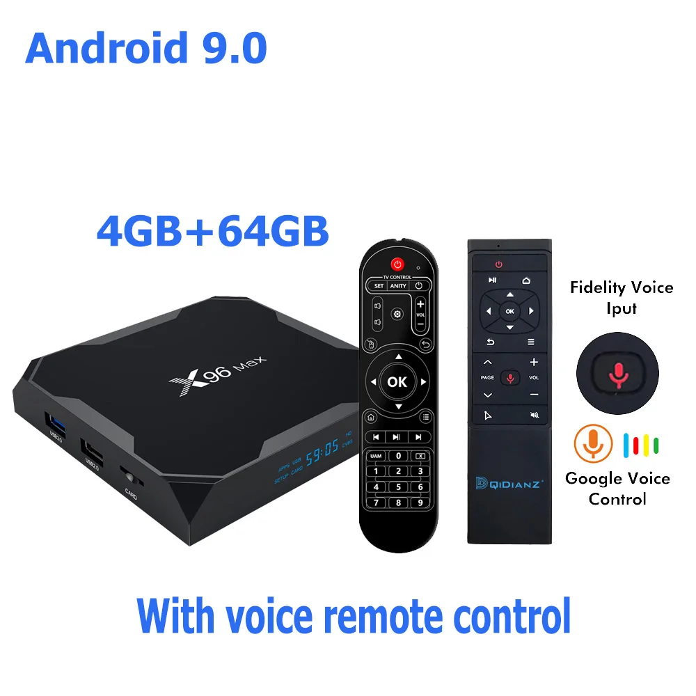 4G 64G MT12 X96 Max Smart tv box Android 9,0 2,4G/5G Wifi Bluetooth 4,0 S905X2 Четырехъядерный 4K Netflix плеер X96max телеприставка - Цвет: 4G 64G MT12